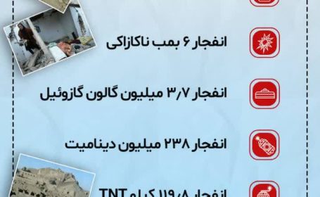 بمناسبت سالروز زلزله بم زلزله بم معادل چند انفجار است؟